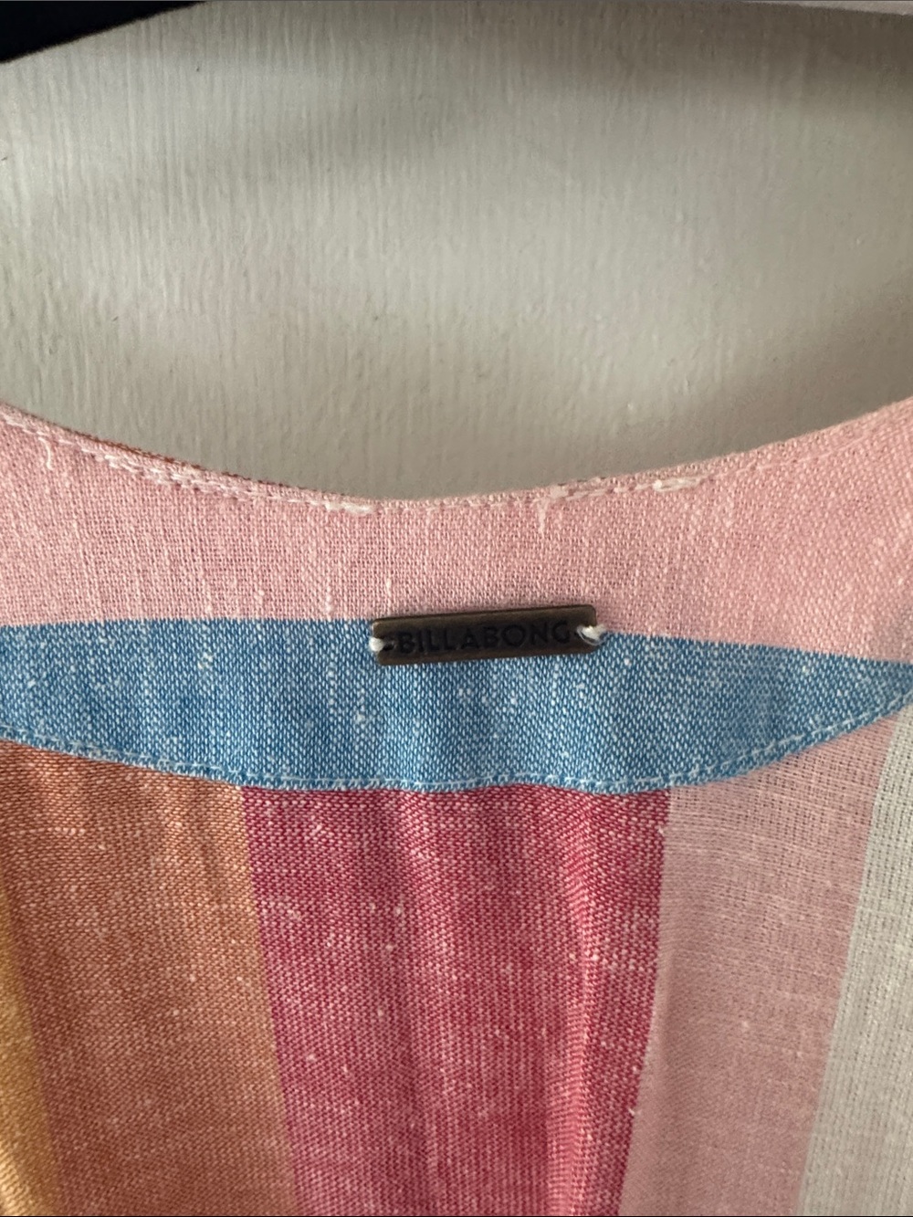 Billabong Pastel Multicolor Striped Wrap Maxi Dress - Picture 4 of 4